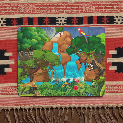 Kids' Puzzle, 30-Piece - Monkeys Animal in Jungle Educational Toy Game for Children