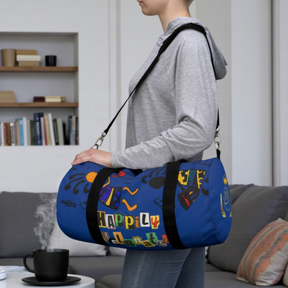 Afro Music Cartoon Piano Art Handcrafted Duffel Bag - Musician Gift, Travel Bag, Music Lover Gym Bag