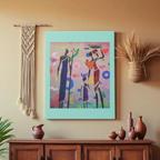 African Family Doodle Wall Art - Hand Drawn Tribal Decor, Ethnic Artwork for Art Lovers Teespring