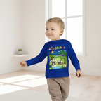 Panda Graphic Toddler Long Sleeve Tee, Red Panda Animal Theme Kids Shirt Printify