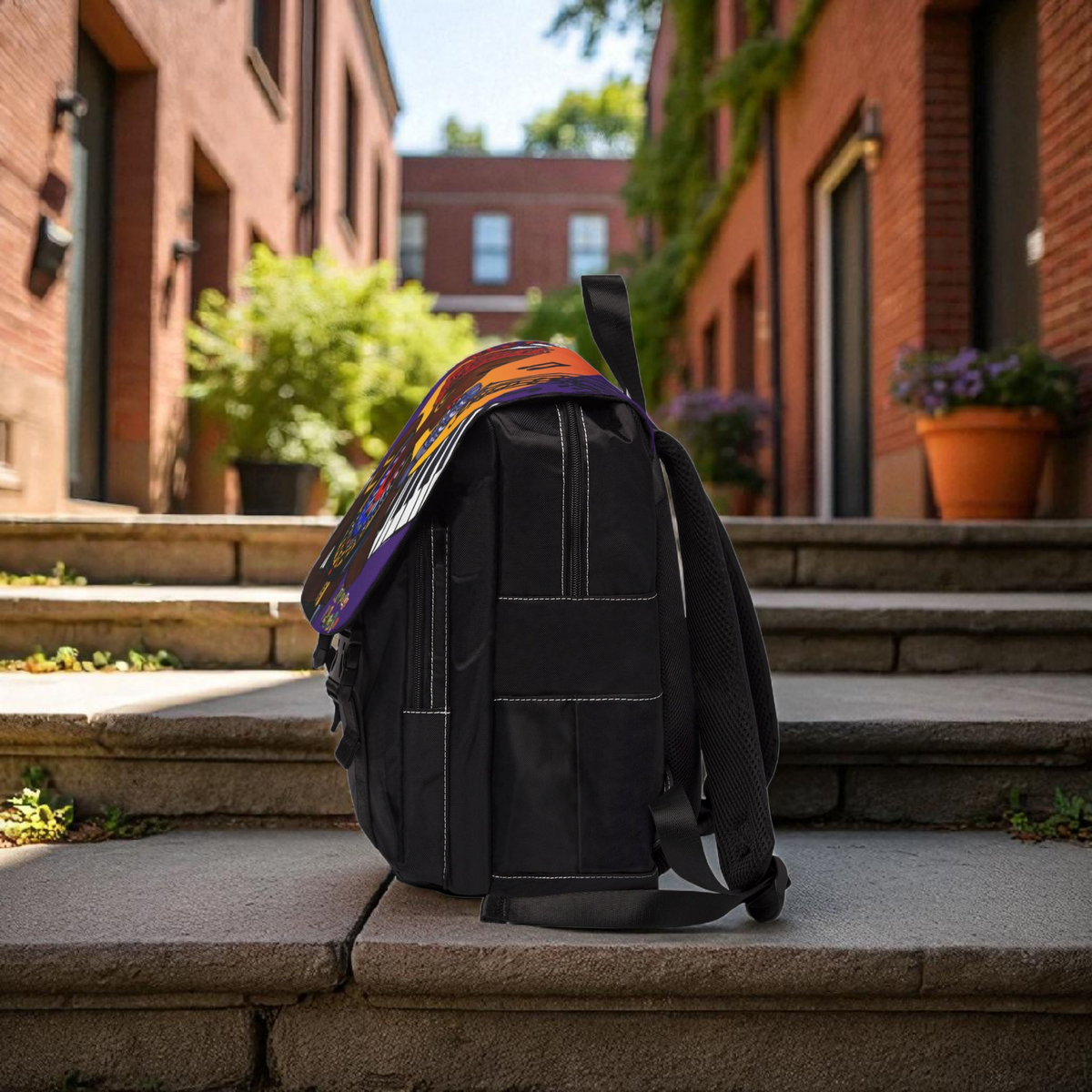 Afro Singer, Music-Inspired Unisex Shoulder Backpack - Stylish & Functional Printify