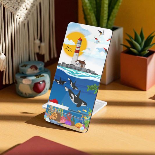 Colorful Ocean-Themed Smartphone Display Stand