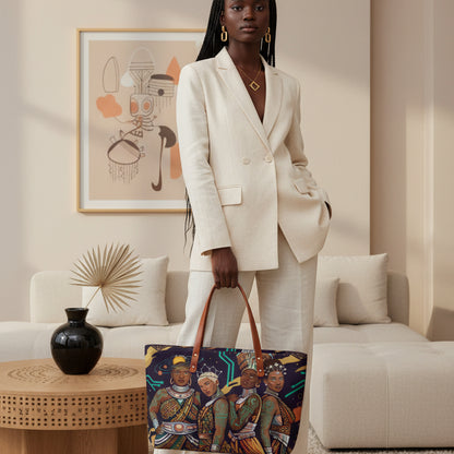 Afro-Futurism Themed Graphic Tote Bag | Diving Cloth